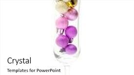  Presentation with events - Amazing theme having christmas ornaments in a champagne glass christmas ball ornaments stacked in a champagne glass isolated on white concept image for holiday season events and partys backdrop and a white colored foreground
