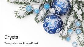  Presentation with animated christmas snowflakes - Amazing slides having christmas ornaments in the snowflakes backdrop and a  colored foreground