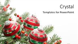  Presentation with snowflakes - Slides having christmas ornaments in the snowflakes background and a white colored foreground