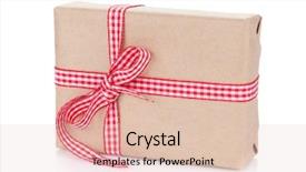  Presentation with gift - Amazing slide deck having christmas packages - gift box isolated on white backdrop and a  colored foreground