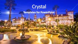  Presentation with florida - Presentation theme consisting of christmas palm trees - st augustine florida usa background and a cobalt blue colored foreground