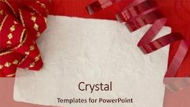  Presentation with party invitation - Audience pleasing theme consisting of christmas party invitation - blank white paper note backdrop and a lemonade colored foreground