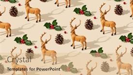 Presentation with pattern - Theme with christmas-pattern-made-with-reindeer background and a lemonade colored foreground