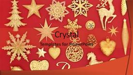  Presentation with gold red - Audience pleasing slides consisting of christmas peace sign and gold backdrop and a red colored foreground