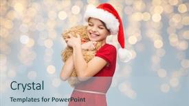  Presentation with christmas holidays - Colorful PPT theme enhanced with christmas people holidays and childhood backdrop and a  colored foreground