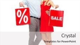  Presentation with christmas sale - Cool new theme with sale discount and holidays concept backdrop and a light gray colored foreground