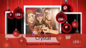  Presentation with masquerade - PPT layouts enhanced with christmas photographs against friends background and a  colored foreground