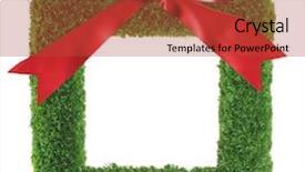  Presentation with red bow - Beautiful presentation featuring christmas picture frame - grass wreath with red bow backdrop and a red colored foreground