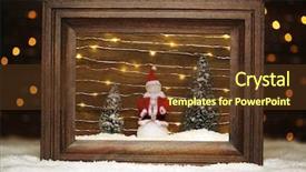  Presentation with crime scene philippines - Beautiful PPT theme featuring christmas picture frame - peaceful winter scene with snowman backdrop and a tawny brown colored foreground