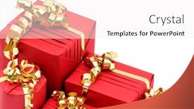  Presentation with christmas presents - Slides featuring christmas presents on white background background and a white colored foreground
