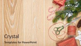  Presentation with outer space christmas - Slide deck with christmas presents wrapping and snow background and a lemonade colored foreground