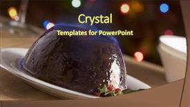  Presentation with brandy - Slide deck consisting of christmas pudding with a brandy background and a wine colored foreground