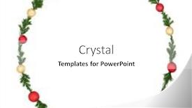  Presentation with red gold - Slide deck having christmas-red-and-gold-bauble and a white colored foreground