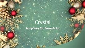  Presentation with christmas border design - Slide set enhanced with christmas-red-and-gold-snowflake background and a seafoam green colored foreground