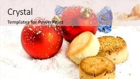  Presentation with polvorones - Amazing theme having balls with spanish sweets polvorones backdrop and a lemonade colored foreground