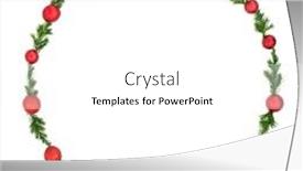  Presentation with christmas red - Slides featuring christmas-red-bauble-juniper-fir and a  colored foreground