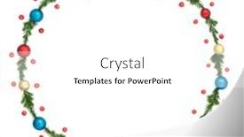  Presentation with holly christmas frame - PPT layouts with christmas-red-gold-and-blue and a  colored foreground