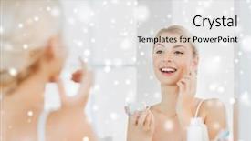  Presentation with people reflection - Cool new slide set with christmas reflection - beauty skin care and people backdrop and a white colored foreground