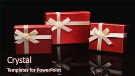  Presentation with christmas black - Colorful presentation theme enhanced with christmas reflection - red gift boxes on black backdrop and a  colored foreground