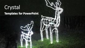  Presentation with christmas lights - Slides having christmas reindeer lights background and a dark gray colored foreground