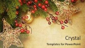  Presentation with christmas card - Presentation with christmas retro card background and a  colored foreground