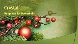  Presentation with christmas card - Slide deck featuring christmas retro card background and a tawny brown colored foreground