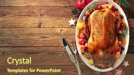  Presentation with duck - Amazing presentation design having christmas roast duck served backdrop and a tawny brown colored foreground
