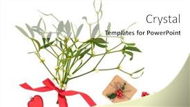  Presentation with romantic christmas - Colorful slides enhanced with christmas-romantic-concept-with-mistletoe backdrop and a white colored foreground