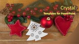  Presentation with vintage christmas - Beautiful presentation theme featuring christmas-rustic-background-vintage-planked backdrop and a tawny brown colored foreground