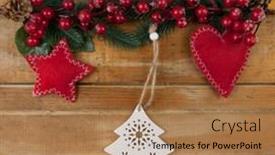  Presentation with free christmas - Presentation theme having christmas-rustic-background-vintage-planked background and a coral colored foreground