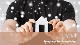  Presentation with home care - PPT layouts featuring christmas safety - care home family real estate background and a coral colored foreground