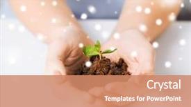  Presentation with green earth - Slide set featuring christmas safety - earth care love and growth background and a coral colored foreground