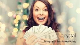  Presentation with money tree - PPT theme enhanced with christmas sale banking winning background and a lemonade colored foreground