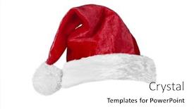  Presentation with santa - Slides having christmas-santa-claus-hat and a white colored foreground
