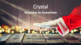  Presentation with christmas empty blank letter - Cool new theme with christmas santa claus showing empty backdrop and a gray colored foreground