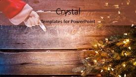  Presentation with santa - Slides having christmas santa claus showing empty background and a red colored foreground