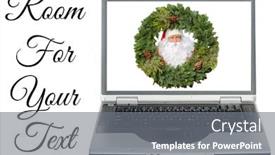  Presentation with christmas holidays - Presentation with christmas-santa-claus-smiles background and a gray colored foreground