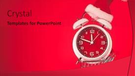  Presentation with minute - Amazing slide set having christmas-santa-hat-on-red backdrop and a red colored foreground