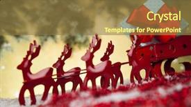  Presentation with santa sleigh - Presentation design consisting of christmas santa sleigh on gift background and a  colored foreground