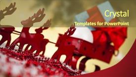  Presentation with santa sleigh - PPT layouts featuring christmas santa sleigh on gift background and a  colored foreground
