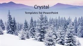  Presentation with winter scene - PPT layouts enhanced with christmas scene - fantastic evening winter landscape dramatic background and a light blue colored foreground