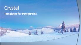  Presentation with dark blue moonlight landscape - Slides with christmas scene - fantastic winter landscape blue sky background and a teal colored foreground