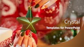  Presentation with white candles - PPT layouts with christmas-scene-with-a-white background and a crimson colored foreground