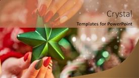  Presentation with white candles - PPT theme with christmas-scene-with-a-white background and a coral colored foreground