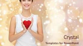  Presentation with heart health - Presentation enhanced with christmas sharing - happiness health charity and love background and a lemonade colored foreground