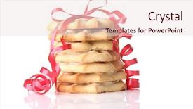  Presentation with red bow - Cool new slides with christmas shortbread cookies wrapped in a red bow backdrop and a lemonade colored foreground