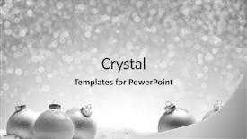  Presentation with christmas balls disco ball - Audience pleasing presentation consisting of christmas silver background with balls backdrop and a light gray colored foreground