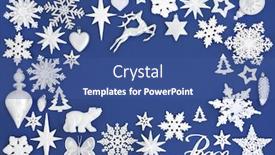  Presentation with silver christmas - Audience pleasing presentation theme consisting of christmas-silver-peace-sign backdrop and a ocean colored foreground