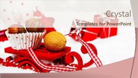  Presentation with hazelnuts - Slides with christmas sleigh carrying hazelnuts and almonds background and a sky blue colored foreground