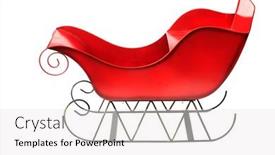 Presentation with santa sleigh - Audience pleasing PPT theme consisting of christmas-sleigh-red-santa-claus backdrop and a white colored foreground